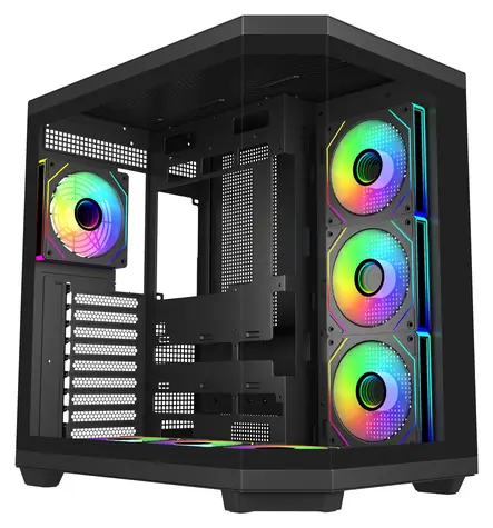 Fortron FSP U580-BA černá / Skříň / Big Tower / E-ATX / ARGB / GPU 415mm / bez zdroje