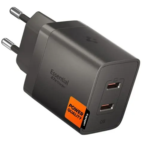 Spigen Essential EE472EU 47W gunmetal / Nabíječka / 2x USB-C