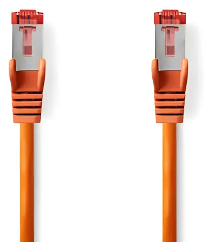 Nedis CAT6 oranžová / Síťový kabel / S/FTP / RJ45 - RJ45 / 1 m / LSZH