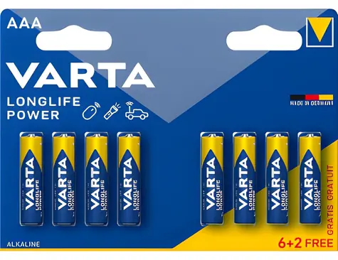 Varta High Energy Baterie AAA / 1.5V / alkalická / 8 ks / v blistru
