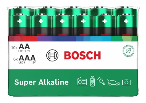 Bosch R610LR036SAF/00 / Alkalická baterie / AA 10 ks + AAA 6 ks / 1,5 V