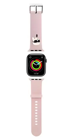 Karl Lagerfeld Karl Head NFT růžová / Řemínek pro Apple Watch 42/44/45/46/49 mm / Silikon