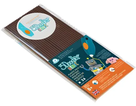 3Doodler Start Filament Eko Coco Brown / Náplň pro 3D pero / 2,5 mm / 24 ks
