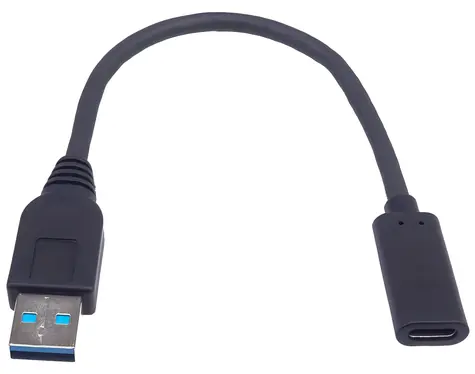 PremiumCord / Redukce USB / USB-A (M) - USB-C (F) / USB 3.2 Gen 2 / 10 Gbps / 60 W / 20 cm