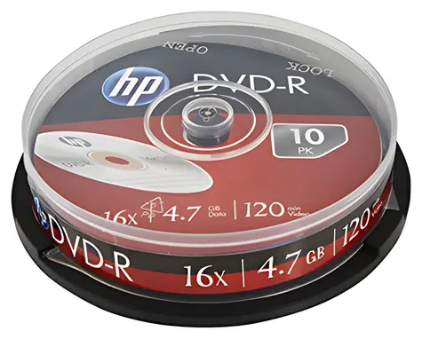 HP DVD+R / Optické médium / 4,7 GB / 16x / Cake box 10 ks