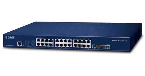 Planet SGS-6310-24T4X / Switch / L3 / 24x 1Gb / 4x 10Gb SFP+ / VSF/Cluster