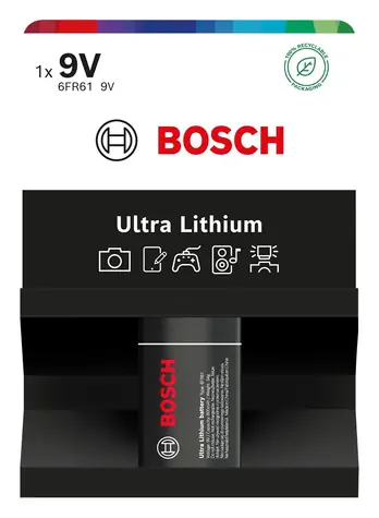 Bosch Ultra Lithium 9V / Baterie / Lithiová / 6LR61 / 1 ks