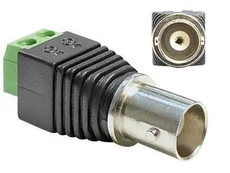 DeLock BNC (F) - Terminal Block 2 Pin / Adaptér / černá, zelená, stříbrná