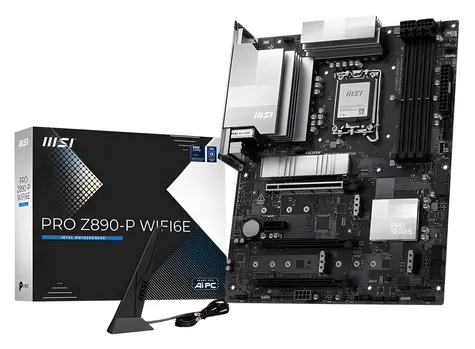 MSI PRO Z890-P WIFI6E / Základní deska / Z890 / LGA 1851 / 4x DDR5 / PCIe 5.0 x16 / 5GLAN / ATX