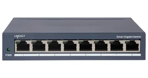Hikvision DS-3E1508-EIV2 / Smart switch / 8x GbE RJ-45 / bez ventilátoru