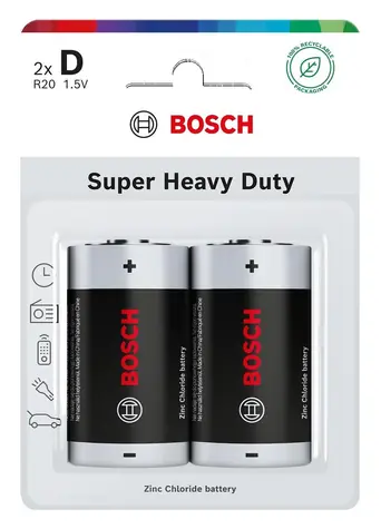 Bosch R20SHD2B/00 / Baterie / D (R20) / Heavy Duty / 2 ks
