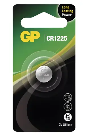 GP CR1225 / Lithiová knoflíková baterie / 12,5 × 2,5 mm / 1 ks