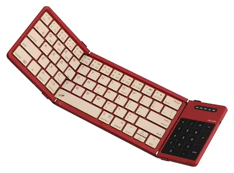 Nillkin Cube červená / Skládací klávesnice / Bluetooth / Touchpad / Numerická klávesnice