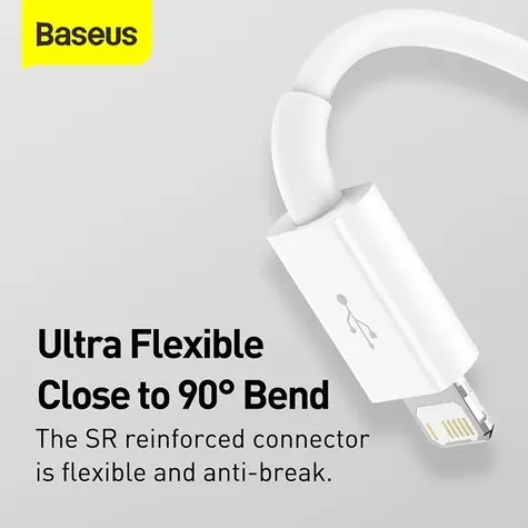 Baseus Superior Series bílá / Datový kabel / USB-A - USB-C/microUSB/Lightning / 3,5A / 0,5m