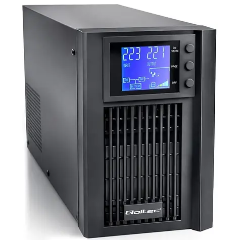 Qoltec Uninterruptible Power Supply / UPS / 1kVA / 800W / AVR / LCD / čistý sinus