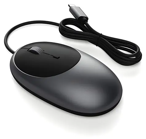 Satechi C1 Space Gray / Drátová myš / USB-C