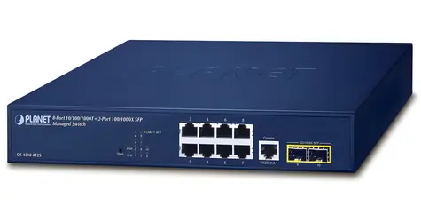 Planet GS-4210-8T2S / Switch / L2 / 8x 1Gb RJ-45 / 2x 1Gb SFP / QoS