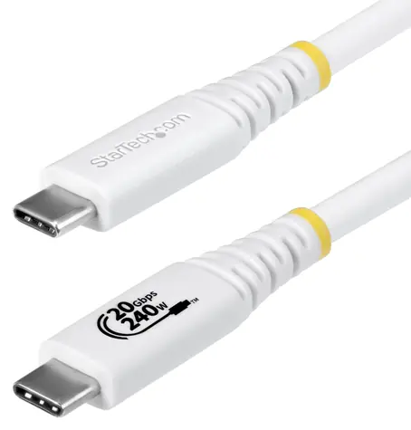 StarTech USB4 bílá / Kabel USB-C / 2 m / 20 Gb/s / 4K120Hz / DP1.4 / 240 W