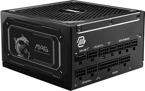 MSI MAG A1000GL PCIE5 II černá / Zdroj / 1000W / ATX 3.1 / PCIe 5.1 / 80 PLUS Gold / 135mm