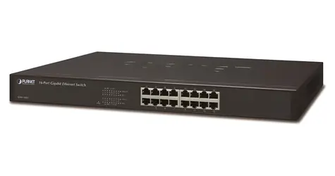 Planet GSW-1601 / Switch / 16x 10/100/1000 Mbps / rackmount / fanless