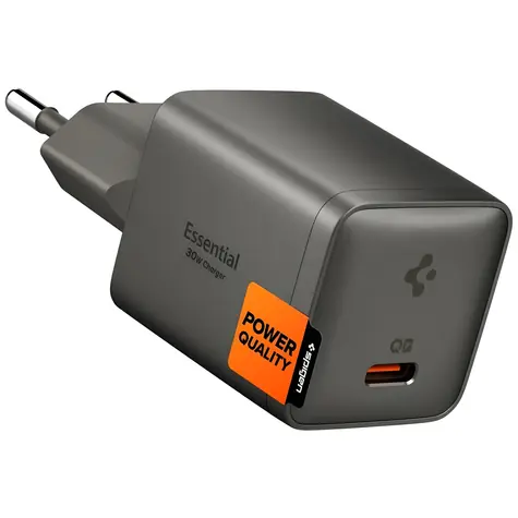 Spigen ArcStation Essential 30W Gunmetal / Nabíječka / USB-C / QC / PD