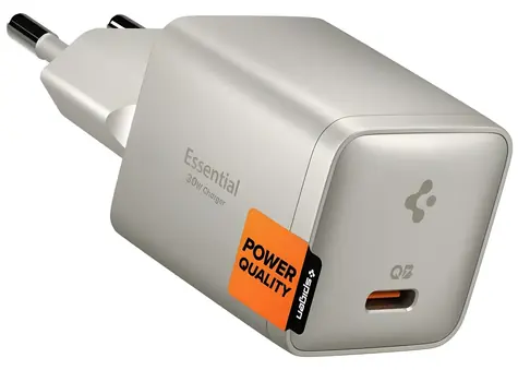 Spigen ArcStation Essential 30W Natural Titanium / Nabíječka / USB-C / QC / PD
