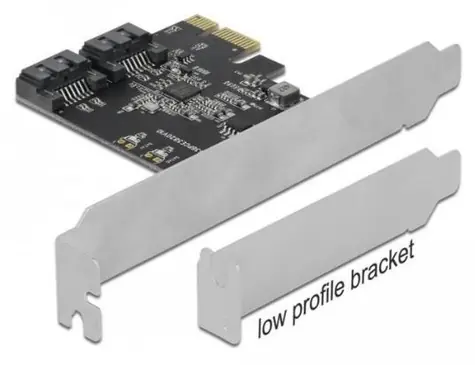 Delock PCI Express karta 2x SATA / Řadič / PCIe x1 / SATA III 6 Gb/s / JMB582