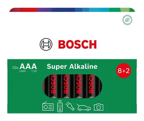 Bosch LR03SA10B/00 / Alkalická baterie AAA / LR03 / 1,5 V / 10 ks