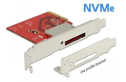 DeLock PCI Express karta CFexpress / Řadič / 1x ext. CFexpress slot / NVMe x4 / PCIe 3.0 / Nízkoprofilová