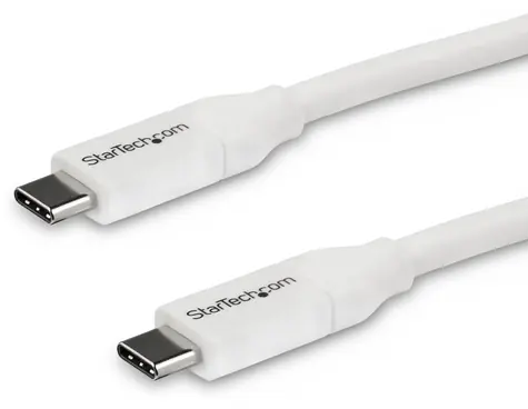 StarTech bílá / Napájecí kabel USB-C / PD / 5A / 4 m