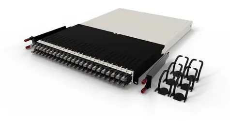 PatchBox One Cassette 30RU UTP černá / Organizér kabeláže do racku / 19