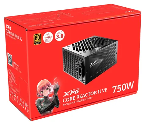 ADATA XPG CORE REACTOR II VE černá / Zdroj / 750 W / ATX 3.1 / 80 PLUS Gold / plně modulární / 12VHPWR konektor