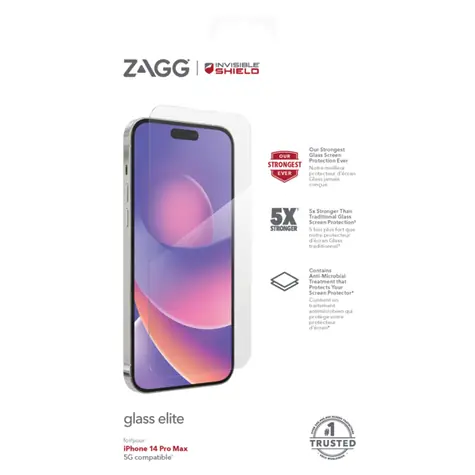 ZAGG InvisibleShield Elite / Ochranné sklo / Case Friendly / Apple iPhone 14 Pro Max