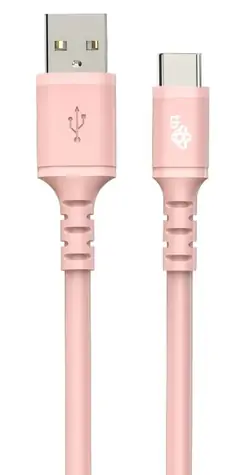 TB Touch USB-A - USB-C růžová / Datový kabel / 1 m / silikonový