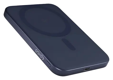 Epico UltraPack EM51 Alu Mag+ tmavě modrá / Bezdrátová powerbanka / 5000 mAh / Qi2 / USB-C / 20W