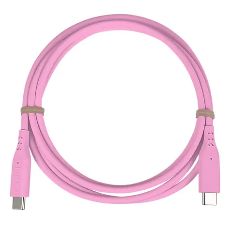 PremiumCord silikonový USB-C - USB-C růžová / Kabel / 60W / PD / 480 Mbps / 1,5 m