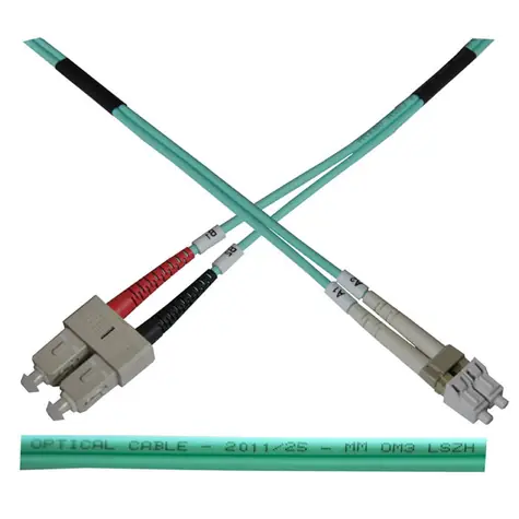 OEM / Optický patch kabel / LC-SC / 50/125 µm MM / Duplex / OM3 / 3m