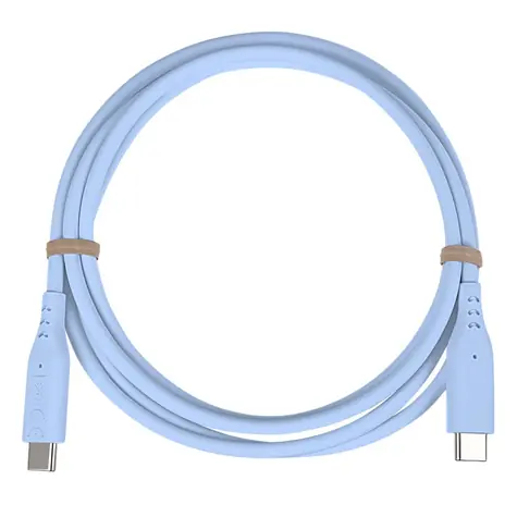PremiumCord silikonový USB-C - USB-C modrá / Kabel / 60W / PD / 480 Mbps / 1,5 m