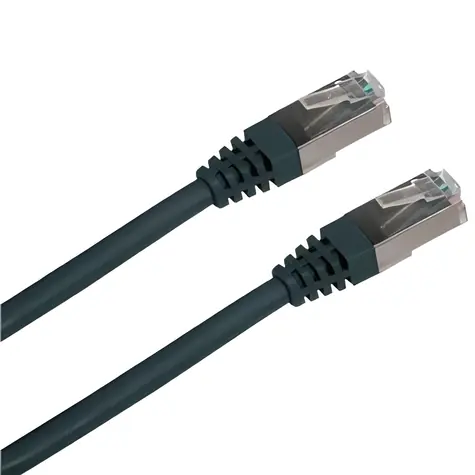 OEM Patch kabel FTP Cat5e černý / Síťový kabel / 1 m