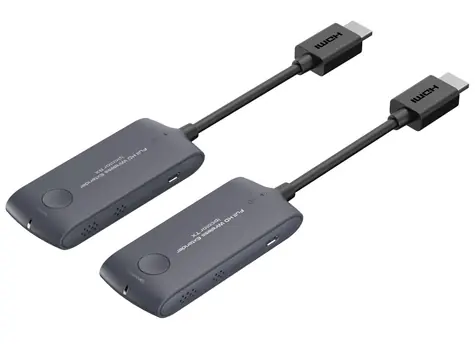 PremiumCord HDMI bezdrátový extender černý / Bezdrátový extender / Full HD 1080p / dosah 20 m / HDMI 1.4 / 5 GHz