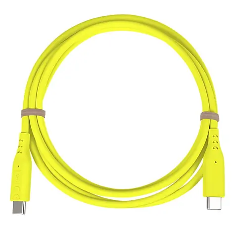 PremiumCord silikonový USB-C - USB-C žlutá / Kabel / 60W / PD / 480 Mbps / 1,5 m