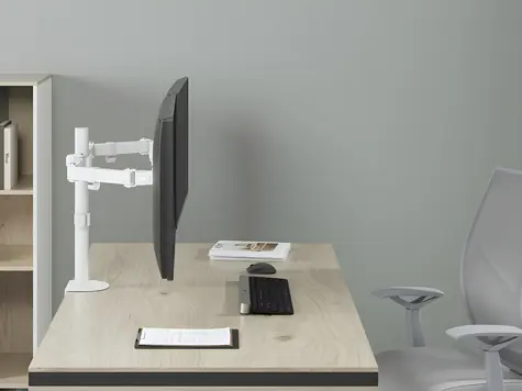 Equip stolní držák pro 2 monitory bílá / Stolní držák pro monitor / 17
