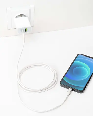 ER POWER USB-C - USB-C 100W bílá / Datový kabel / 5A / 2 m