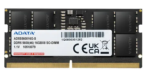 ADATA 16 GB (1x16 GB) DDR5 5600 MHz / Operační paměť / SO-DIMM / CL46 / 1,1 V