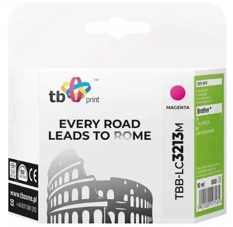TB TBB-LC3213M / Inkoustová kazeta / Magenta / náhrada Brother LC3213 / 10 ml