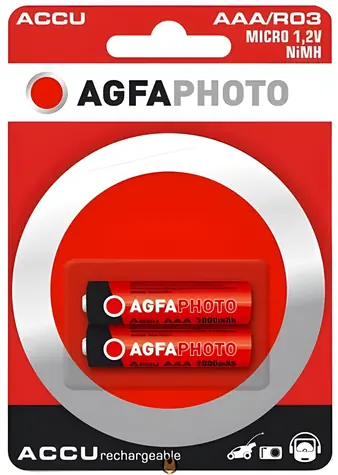 AgfaPhoto Value Energy / Nabíjecí baterie / AAA (HR03) / 1,2 V / 1000 mAh / 2 ks