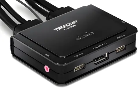 TRENDnet TK-220DPI / KVM přepínač / DisplayPort 1.2 / 4K UHD / USB / Audio 5.1