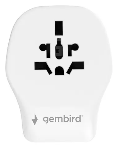 Gembird TPA-1A2C20-02-W bílá / Cestovní adaptér / 20 W / 2x USB-C + 1x USB-A / 4 typy zástrček