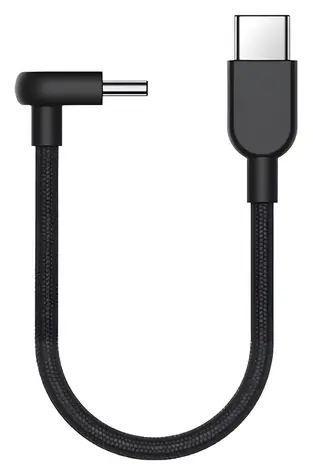 Xiaomi USB-C to USB-C opletený kabel 10cm tmavě šedá / Datový kabel / 60W / 3A / 20V