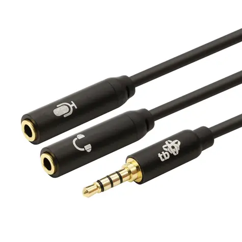 TB Touch Adaptér Jack 3,5mm M - 2x Jack 3,5mm F černá / Redukce / Audio